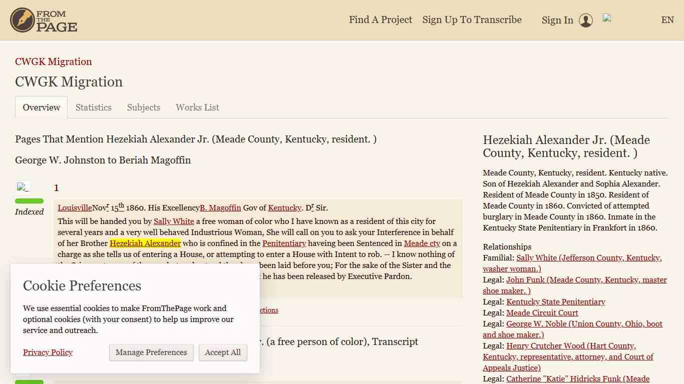 CWGK Migration | FromThePage