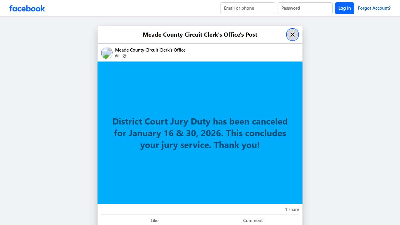 District Court Jury... - Meade County Circuit Clerk's Office | Facebook